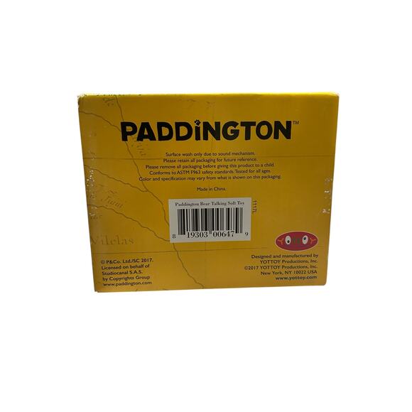NEW 2017 Paddington Bear Talking Collectible 11" Toy - Picture 5 of 5
